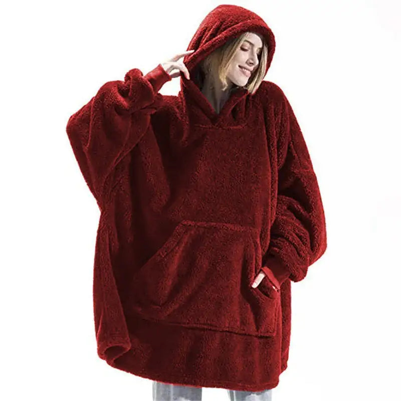 Sudadera con manta de felpa extragrande