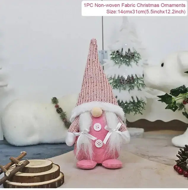 Muñeco de Navidad Gnomo Sin Rostro - Decoración Navideña Caprichosa