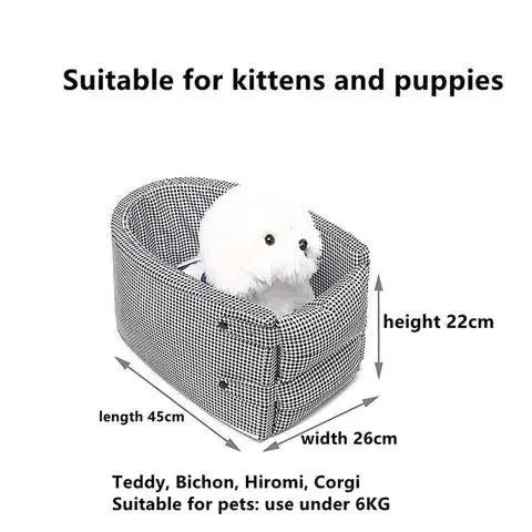 Asiento de Seguridad Portátil para Mascotas Pequeñas
