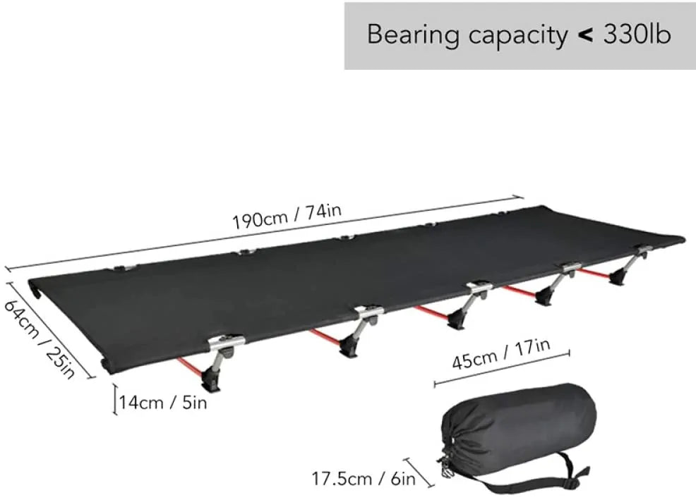 Cama de Camping Plegable Premium para Máximo Confort