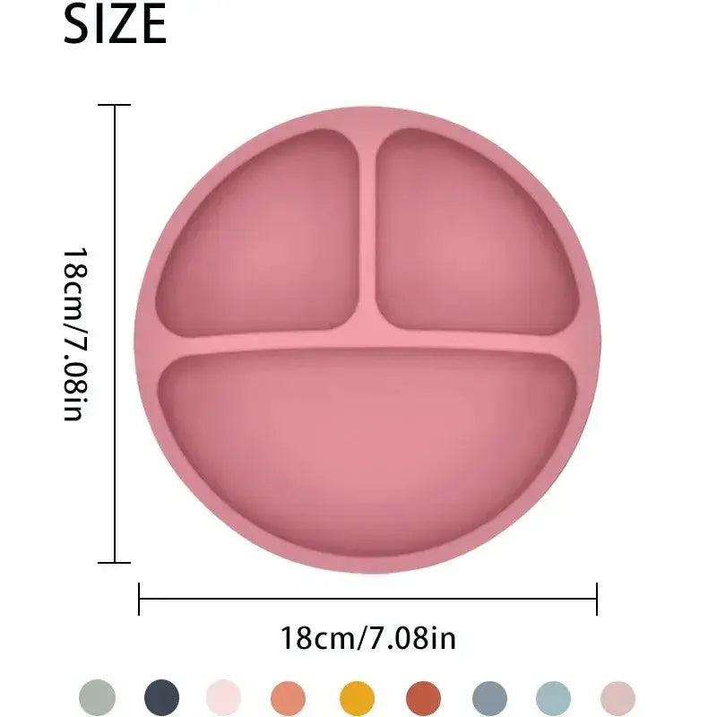 Ensemble de Assiette en Silicone pour Bébé Premium pour une Alimentation Sûre