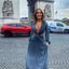 Women's Long Lantern Sleeve Dress