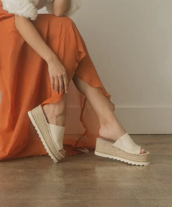 Espadrille Platform Slide - Chic Comfort Sandals