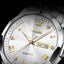 Montre analogique de luxe OLEVS pour homme en deux tons avec diamants
