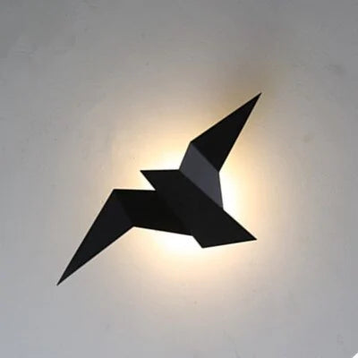 Applique murale en fer nordique en forme d'oiseau pour une décoration intérieure élégante