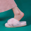 Pantuflas de lujo de invierno con piel