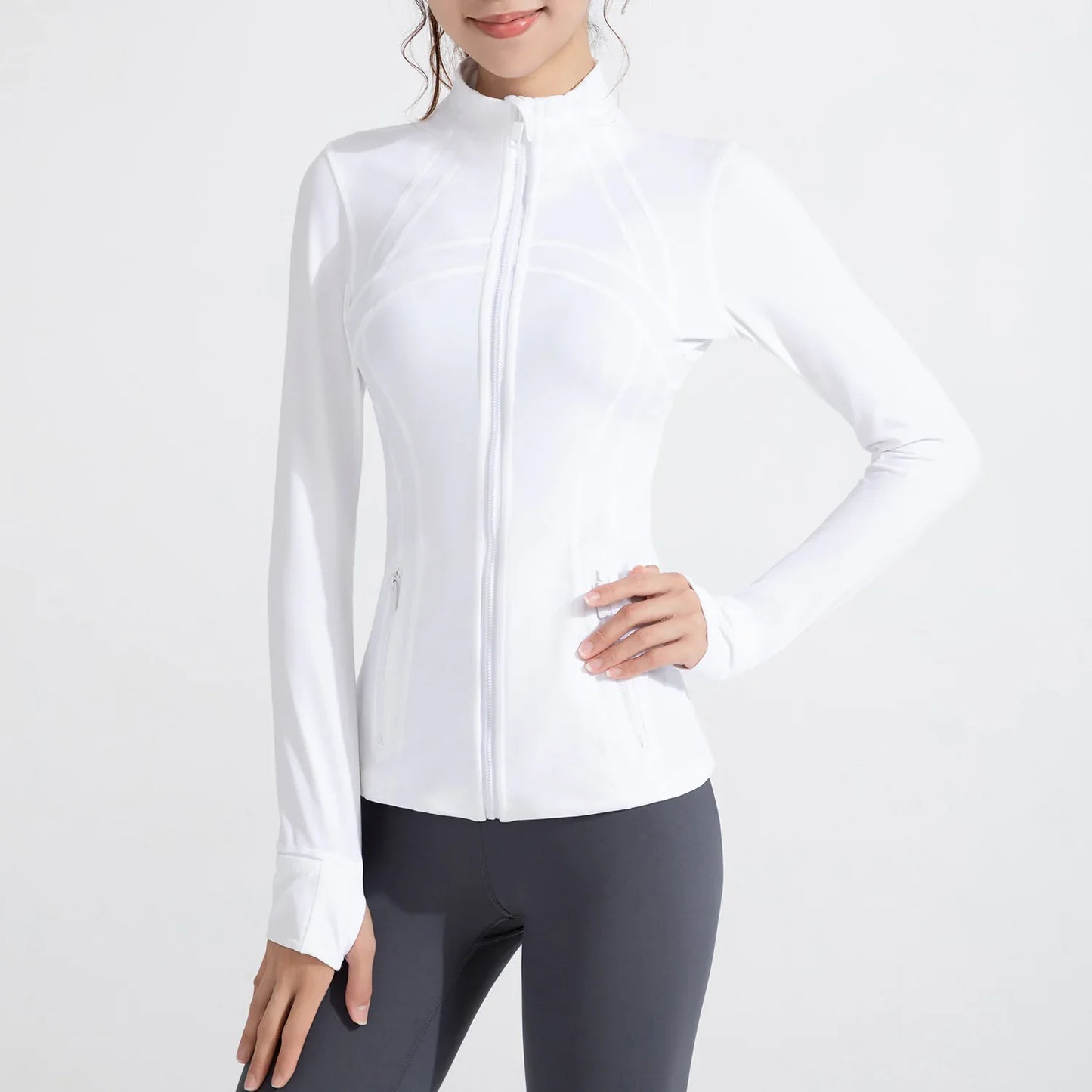 Veste de course sportive à col montant pour femmes