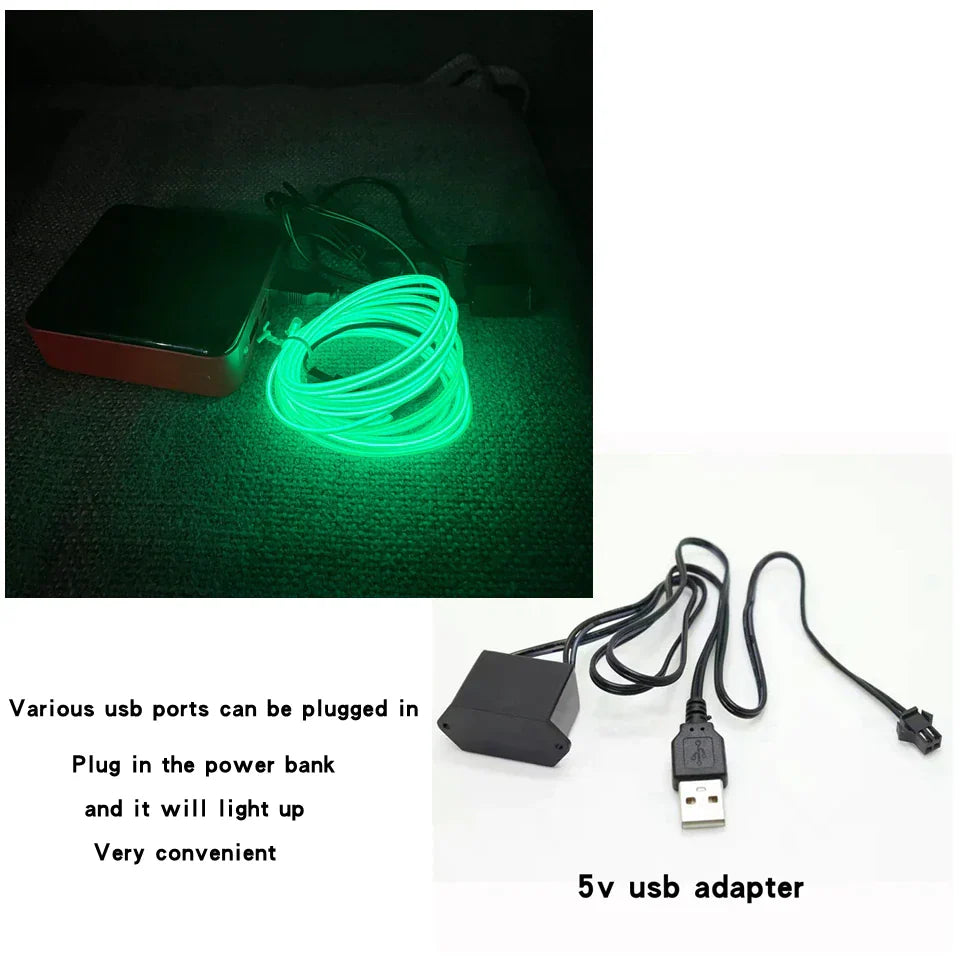 Guirlande lumineuse LED EL Neon avec contrôleur