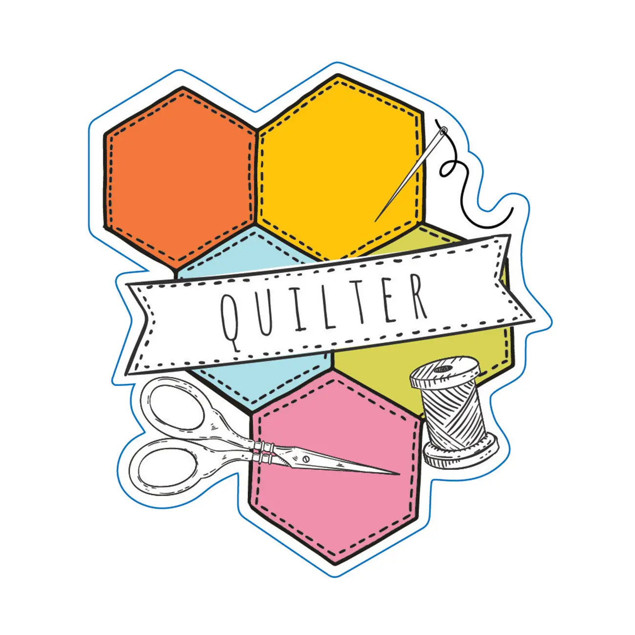 Pack de 6 autocollants de quilteur pour un emballage cadeau créatif