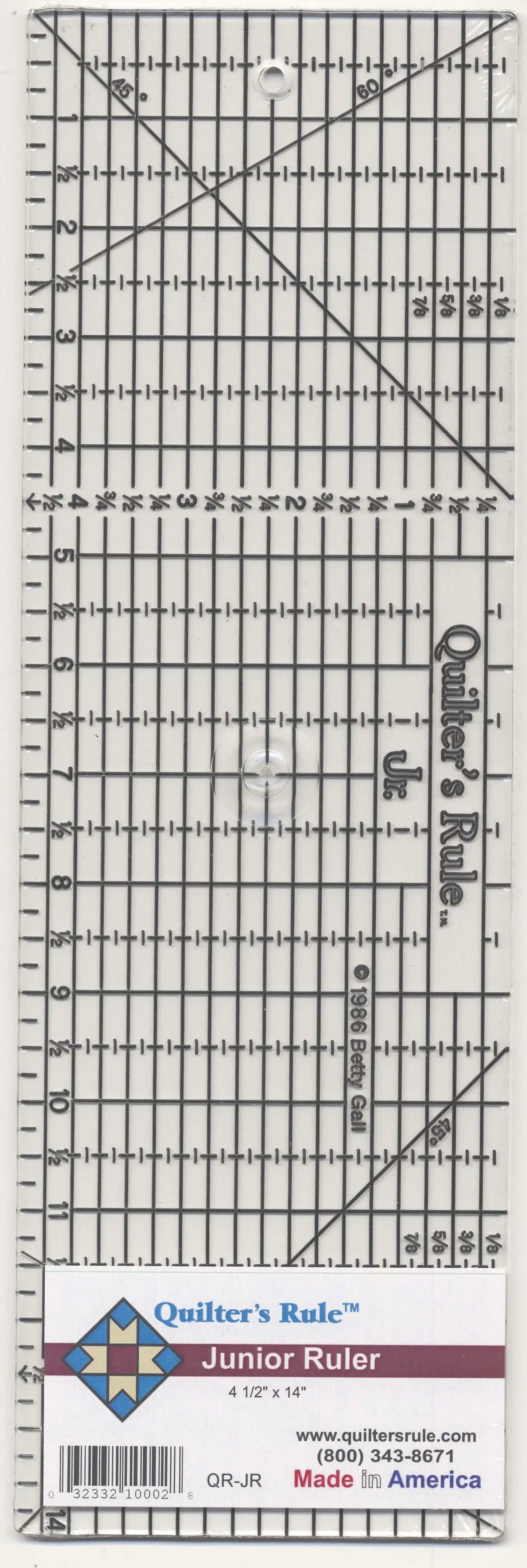 Quilter's Rule 4.5in x 14.5in Ruler with Grids
