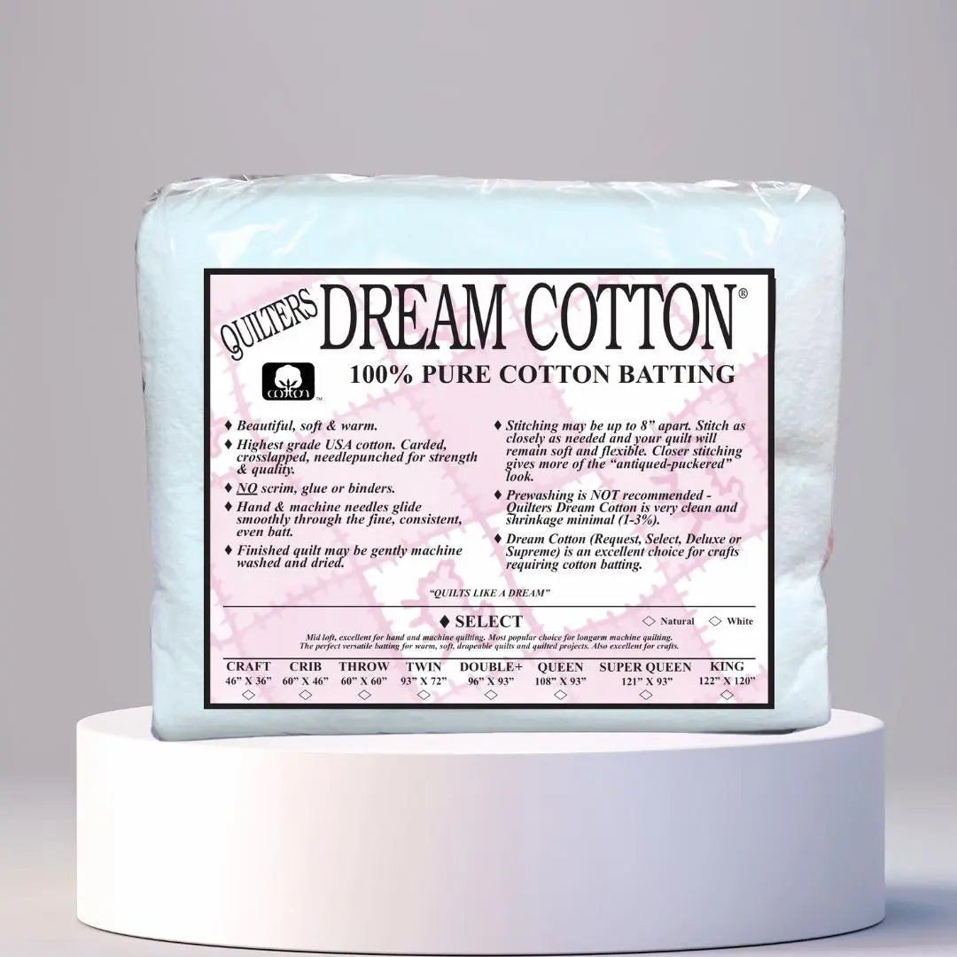Batting de Algodón Blanco Quilters Dream Select