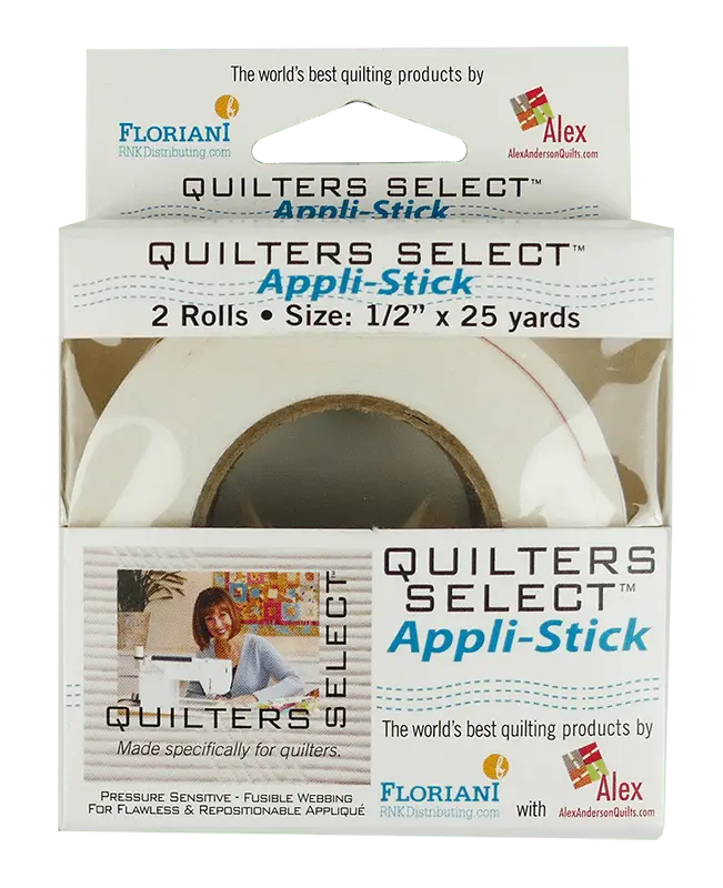 Quilters Select Appli-Stick 1/2" x 25 yds - Ruban adhésif fusible premium