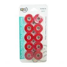 Bobinas Class 15 de Quilters Select - Rojo Profundo