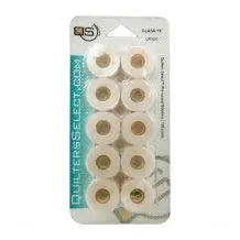 Bobinas Class 15 de Quilters Select - Blanco Puro