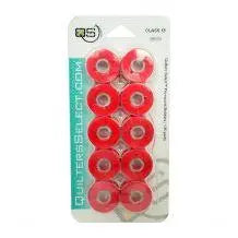 Quilters Select Class 15 Bobbins - Ruby Red