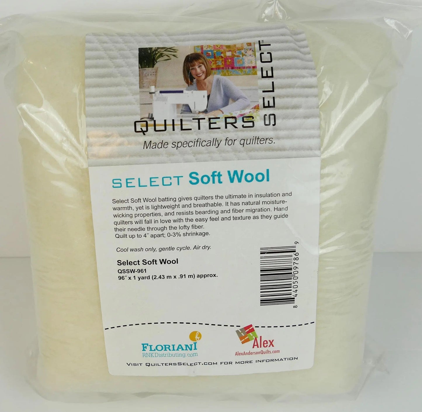 Quilters Select Soft Wool Batting - 96" x 1 yd