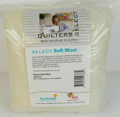 Quilters Select Soft Wool Batting - 96" x 1 yd
