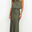 Elegant Women's Maxi Dress in Luxurious Satin