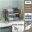 Multi-functional Double-layer Carbon Steel Tableware Storage Rack