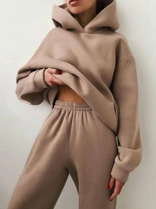 Conjunto de Sudadera con Capucha Esencial para Invierno