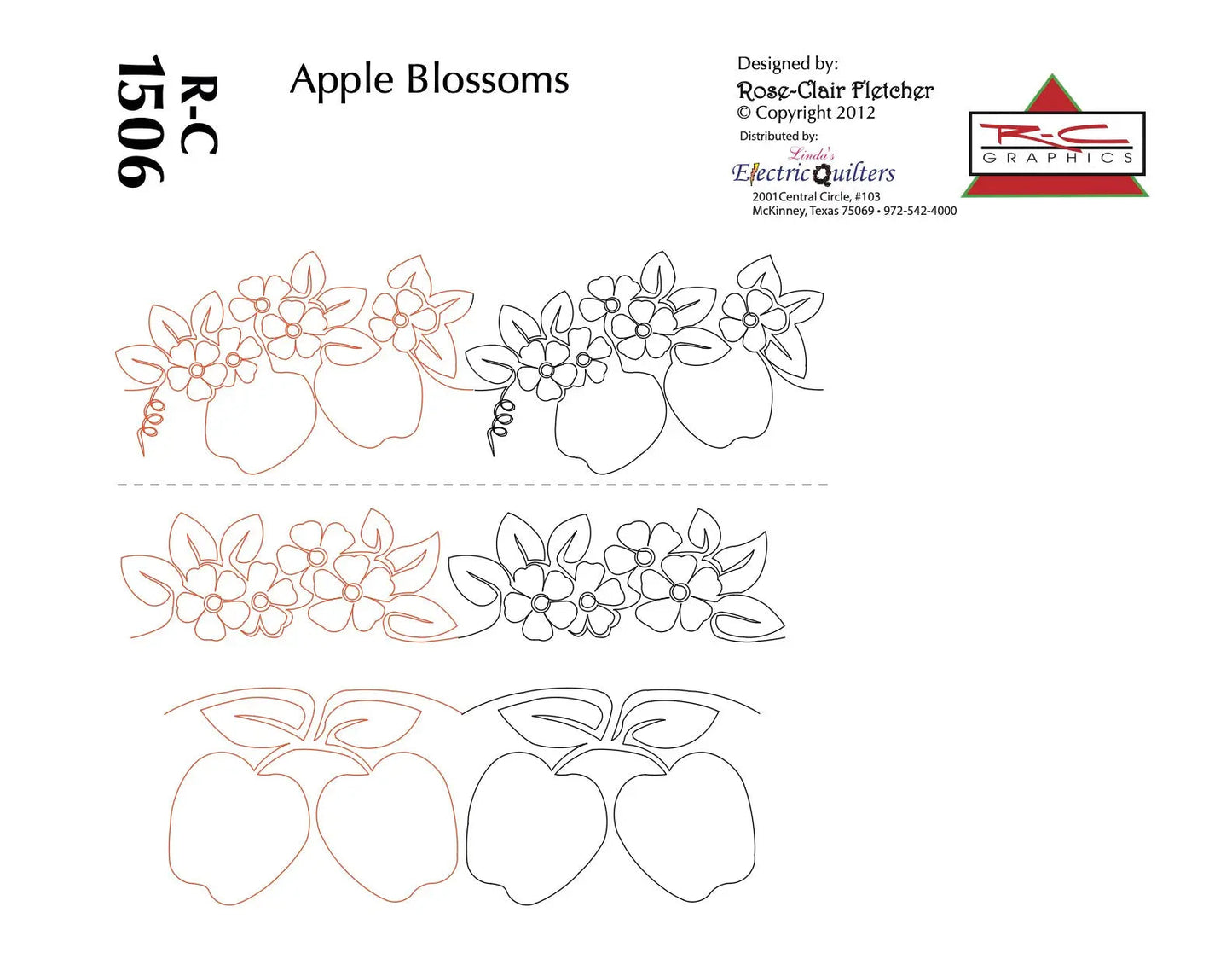 1506 Pantographe Fleurs de Pommier par Rose-Clair Fletcher