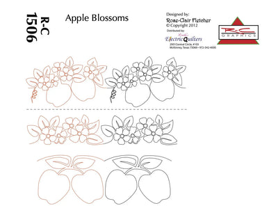 1506 Pantographe Fleurs de Pommier par Rose-Clair Fletcher