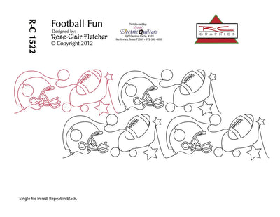 1522 Football Fun Pantograph by Rose-Clair Fletcher