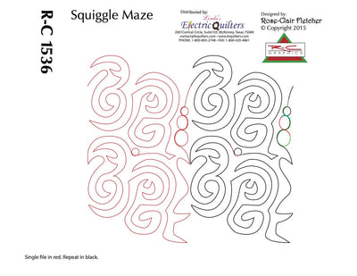 1536 Squiggle Maze Pantograph by Rose-Clair Fletcher
