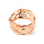 Bague Cigare en Or Rose 14K avec Diamants et Tourmaline Rose