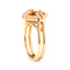 Anillo Halo de Citrino Amarillo y Diamantes en Oro Amarillo de 14K - Talla 7