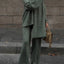 V-Neck Top & Wide Leg Pants Set with Scarf