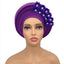 Elegant Floral Auto Gele Headwrap - 2024 African Turban