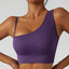 Crop Top Actif à Épaule Oblique