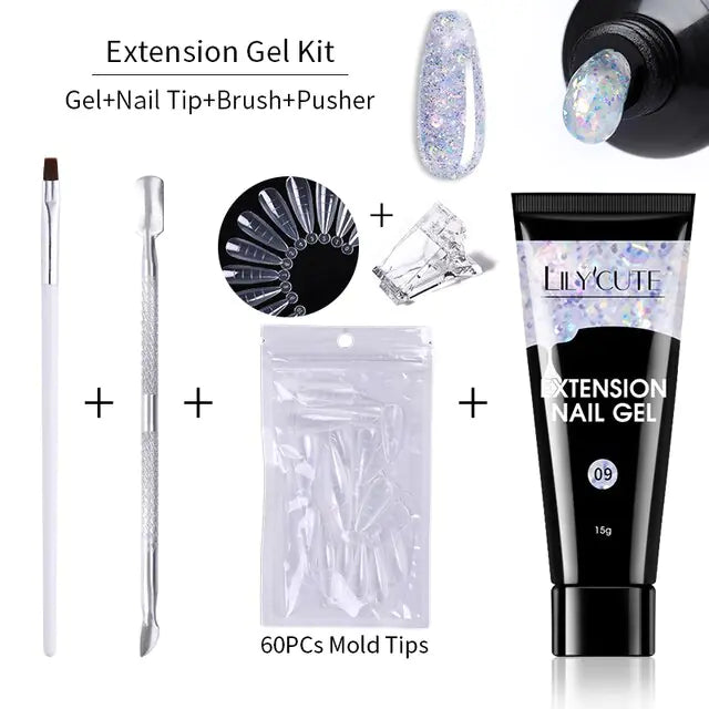 LILYCUTE Nail Extension Gel Set - Premium Nail Care