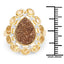 5.14 Carat Genuine Bronze Drusy and Citrine Sterling Silver Ring