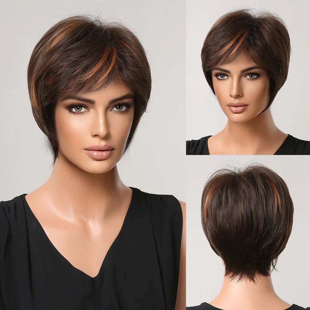 Natural Short Hair Women's Full-Head Wig