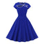 Robe de fête rétro en maille brodée élégante des années 1950