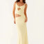 Hollow Stitch Irregular Solid Color Dress