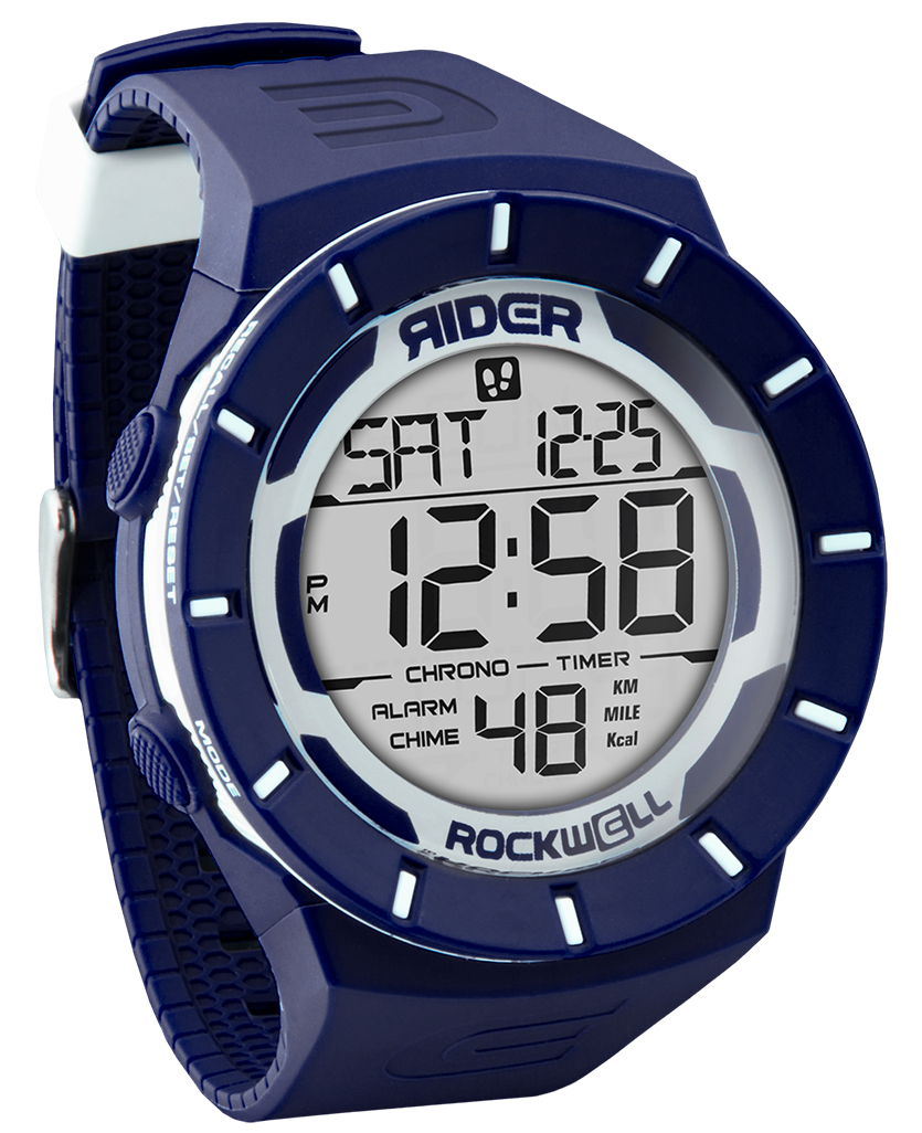 Rockwell Coliseum Fit™ Navy/White Digital Watch - Korvel