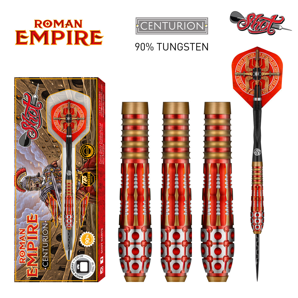 Centurion Steel Tip Darts - Roman Empire Inspired Precision - Korvel