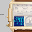 Montre de luxe sportive carrée en cuir