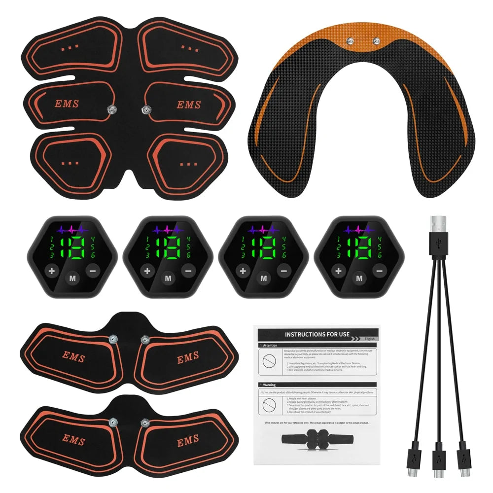 EMS Abdominal & Hip Trainer: USB Fitness Gear for Home Gym