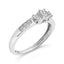 Bague en diamant trois pierres en or blanc 10K 1/2 Cttw
