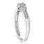 Bague en diamant trois pierres en or blanc 10K 1/2 Cttw