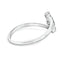 Bague verticale trois pierres en diamant cultivé en laboratoire en or blanc 10K