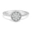 Anillo trenzado floral de diamantes de plata esterlina 1/4 Cttw
