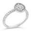 Anillo trenzado floral de diamantes de plata esterlina 1/4 Cttw