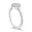 Anillo trenzado floral de diamantes de plata esterlina 1/4 Cttw