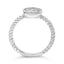Anillo trenzado floral de diamantes de plata esterlina 1/4 Cttw