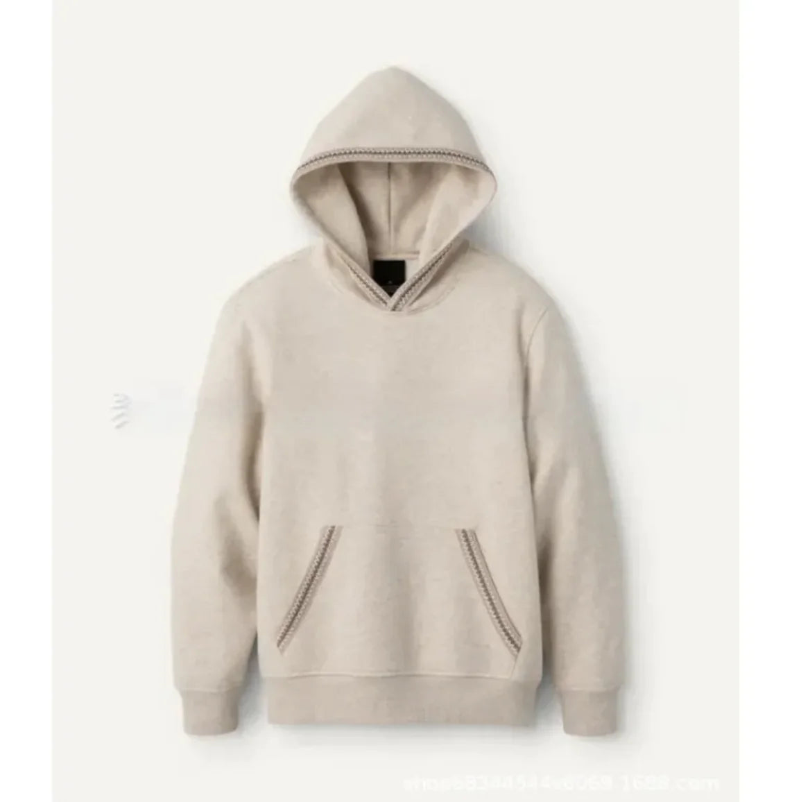 Sudadera con capucha de felpa en tonos tierra
